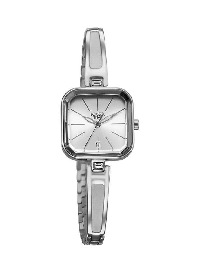Titan Raga Analogue silver square dial silver Strap watch for Women - Image 2