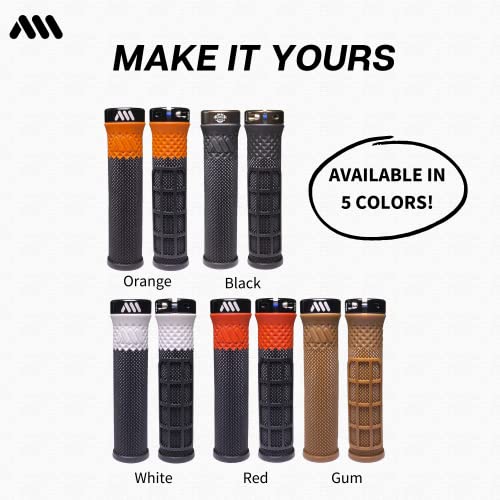 All Mountain Style Mountain Bike Grips Black Cero Grips Model - Lock-on Metal Collar, Dual Pattern, Dual Density, 132mm - Image 5