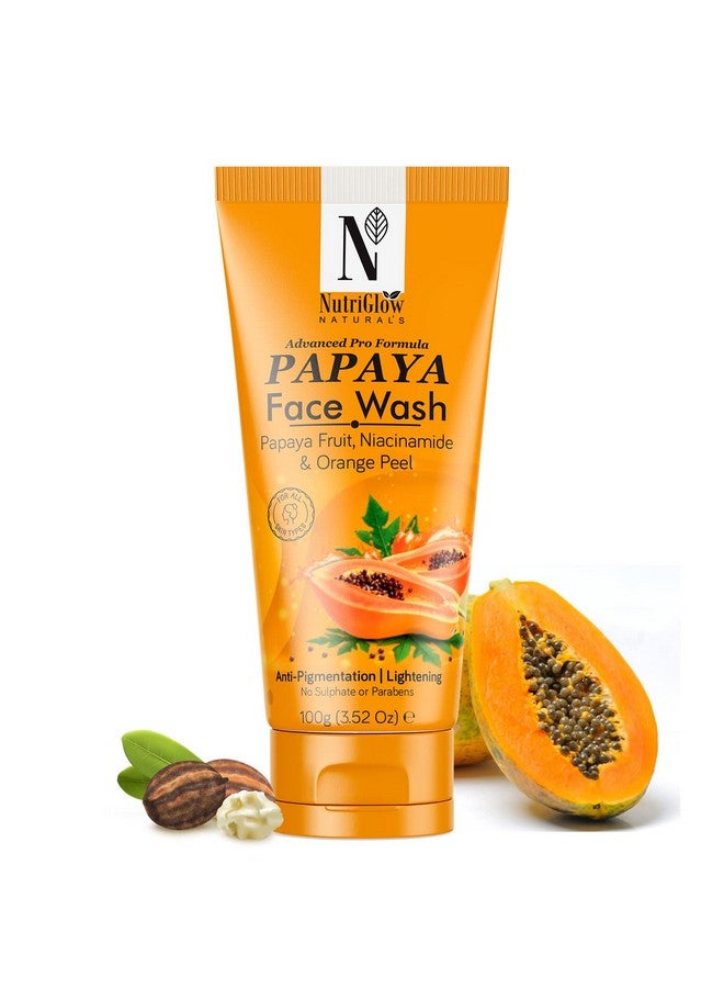 NUTRIGLOW Natural'S Advanced Pro Formula Papaya For Skin Brightening & Tan Removal Face Wash (100 G) - Image 1