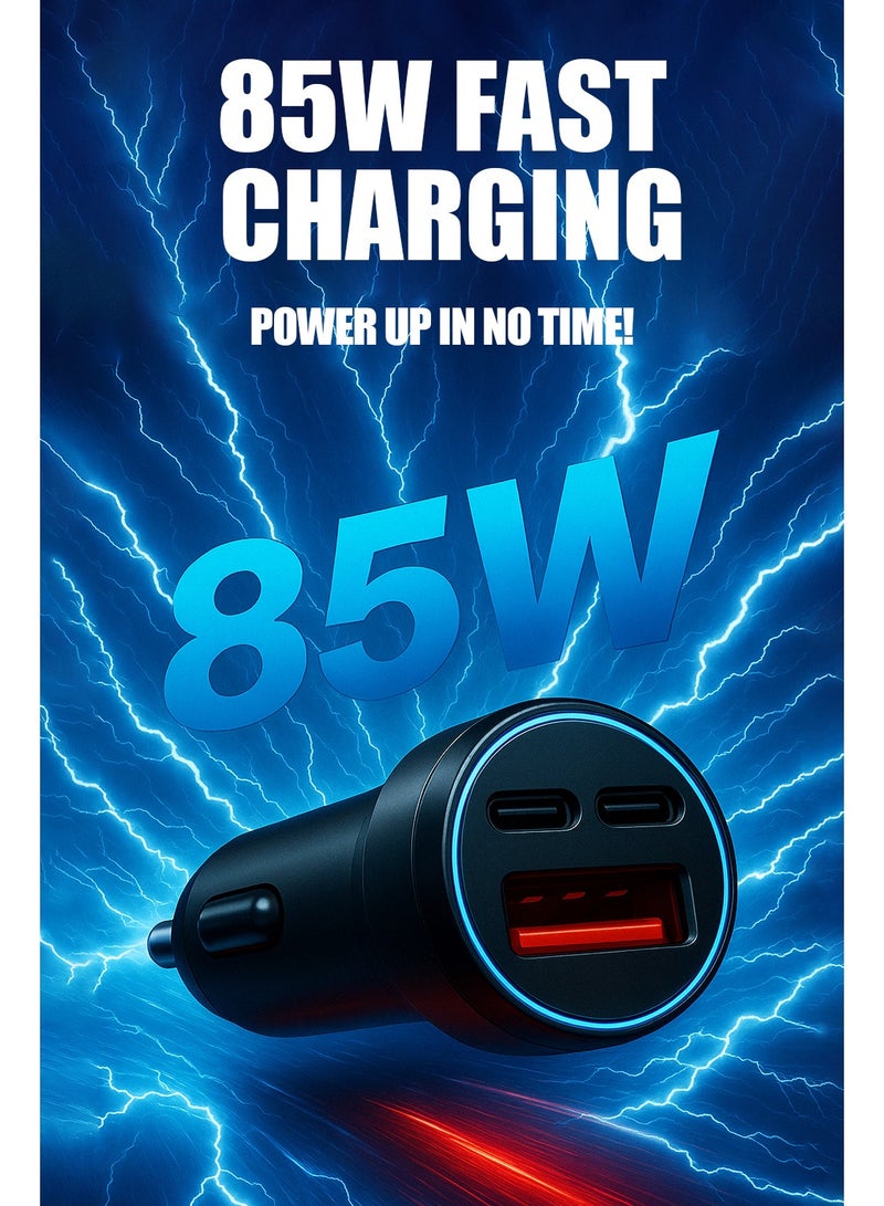 linkship Car Charger 85W 2C1A Car Adapter USB Type C, Compatible with iPhone 16/15/14 Pro Max, Galaxy S25/S24/S23 Ultra, Huawei, Xiaomi, Honor, Oppo, Vivo, Apple Watch S10, Earbuds - Image 2