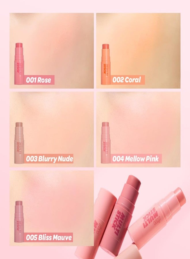 I'M MEME Blusher - I'm Multi Stick 002 Coral | Easy Blendable Cream Blush for Natural Look, Multi Blush Stick for Cheek Tint, Face Contour Makeup, and Face Blush, For Beginners, Gifts For Teen Girls - Image 4