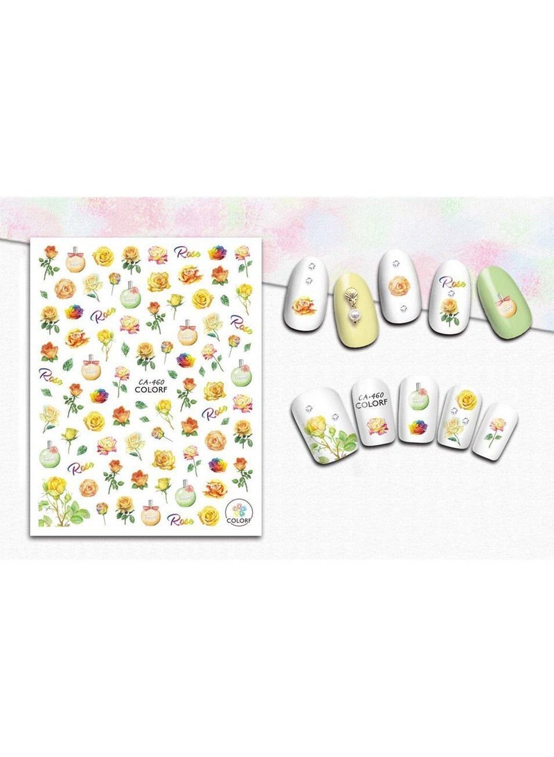 نيبمينينت 9 ملاءات زهرة ذاتية اللصق أوراق الورد فراشة مسمار الفن ملصق الشارات مانيكير تلميح الديكور لتصميم الأظافر - Image 3
