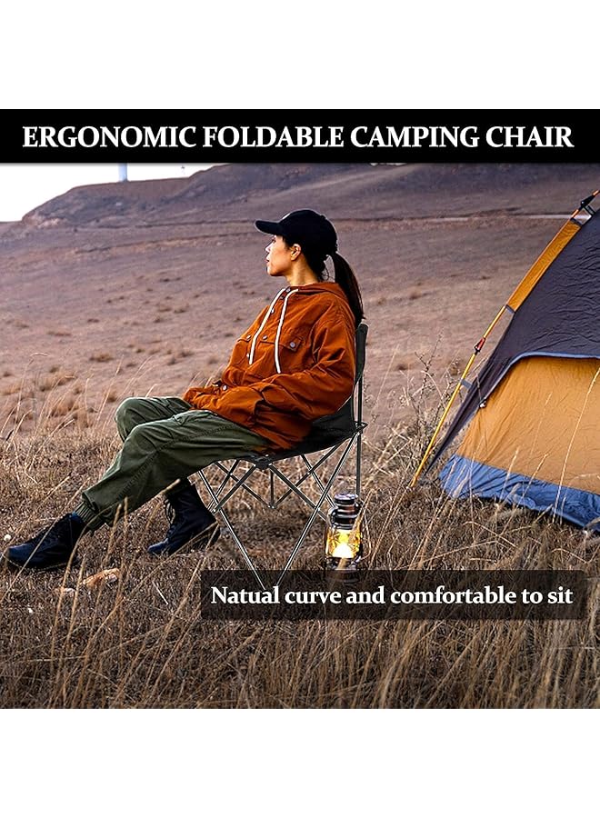 ECVV Portable Folding Beach Camping Chair with Carry Bag Collapsible Anti Slip Padded Oxford Cloth Stool for Beach Hiking Fishing Gardening Picnic Assorted - Image 3