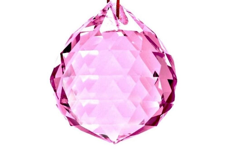 Light Wave ستائر لايت ويف أكريليك 20 خيط كريستالي مع قطرات وردية للباب، النافذة، المعبد، منطقة الفصل ديكور [لون وردي] - Image 2