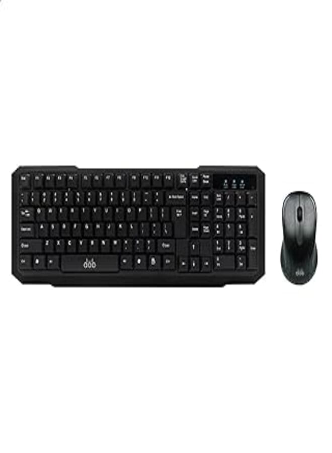 Dob KM280 English & Arabic USB Keyboard & Mouse, Black