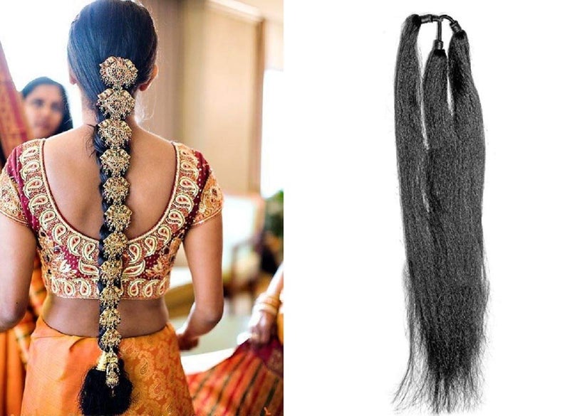 BOXO Hair Parandi For Women hair Accessories 30 Gram Black Pack of 1 Hair Prandi - Image 1