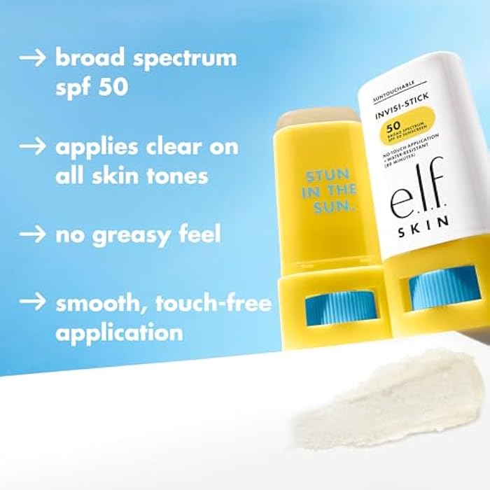 elf e.l.f. SKIN Suntouchable Invisi-Stick SPF 50, Clear Sunscreen For A Natural Finish, Made With Moisturizing Sunflower Seed Oil, Vegan & Cruelty-Free - Image 3