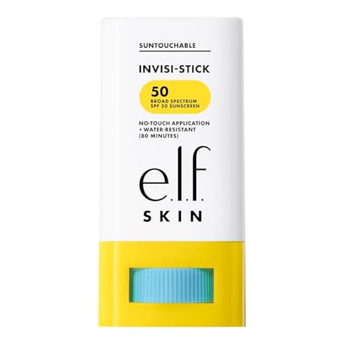 elf e.l.f. SKIN Suntouchable Invisi-Stick SPF 50, Clear Sunscreen For A Natural Finish, Made With Moisturizing Sunflower Seed Oil, Vegan & Cruelty-Free - Image 1