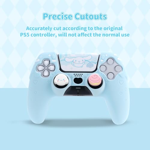 Kuitmor PS5 Controller Cover Skin Case,Anti-Slip Silicone Protective Cover Case,Cute Cartoon Protective Shell for PS5 Wireless Controller with 2 Thumb Grip Caps and 1 Sticker - Image 5