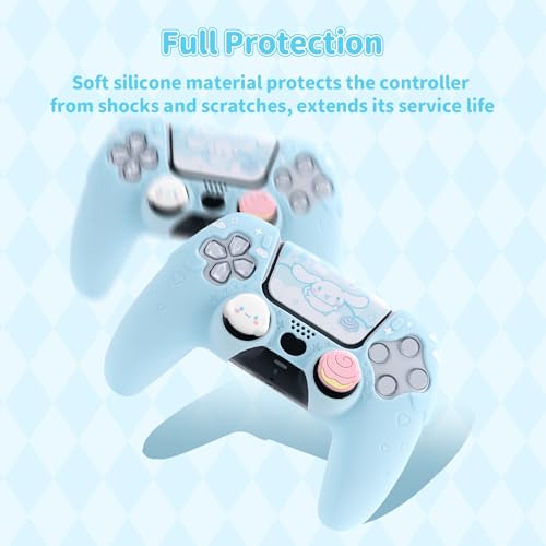 Kuitmor PS5 Controller Cover Skin Case,Anti-Slip Silicone Protective Cover Case,Cute Cartoon Protective Shell for PS5 Wireless Controller with 2 Thumb Grip Caps and 1 Sticker - Image 3