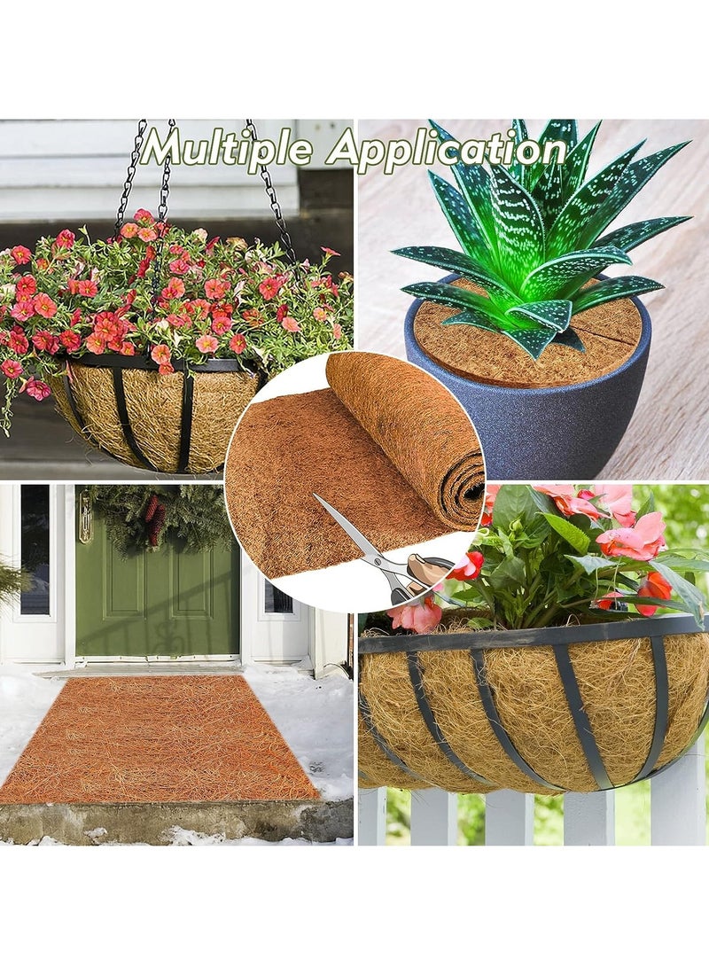 SOLARAE 3 Pieces Reptile Carpet 12 x 20 inches Coco Fiber Substrate Liner Natural Coconut Fiber Pet Mat Tortoise Carpet Mat Pet Terrarium Liner for Lizard Turtle - Image 2