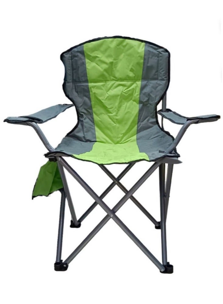 Generic Heavy Duty Folding Beach Chair Foldable Camping Chair with Carry Bag for Adult, Lightweight Folding Camping Chair for Outdoor Camp Beach Travel Picnic Hiking - Large (GREEN)  - Image 1