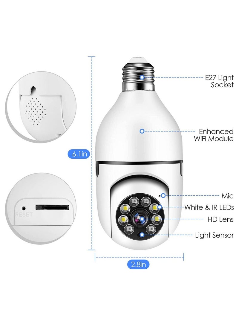 YOMNA WiFi 360 1080P Panoramic Bulb Camera light bulb IP Camera HD night vision wireless camera wifi camera cloud table lamp  - Image 3