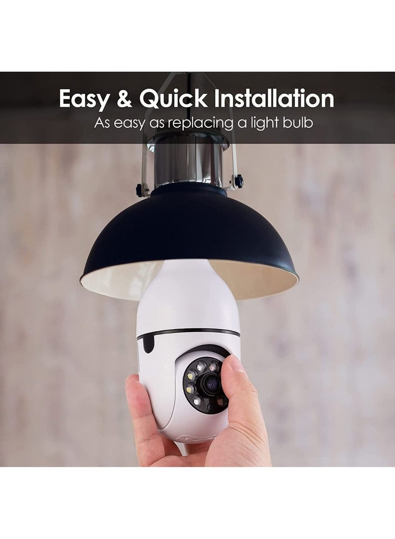 YOMNA WiFi 360 1080P Panoramic Bulb Camera light bulb IP Camera HD night vision wireless camera wifi camera cloud table lamp  - Image 4