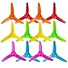 EKIND 12 Pcs Propeller 80mm Props 3Blade Propeller 2mm Shaft for Fan Leaves Ship Model RC Aircraft Boat DIY Airplane Science and Education Toys 6 Color - Image 3