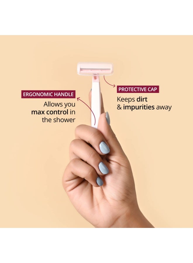 Carmesi Bikini Razor for Women | For Irritation-Free Shaving of Bikini Line | Japanese Nano-Precision Blade & Safety Comb | No Cuts | Safe & Hygienic | Pack of 1 - Image 2
