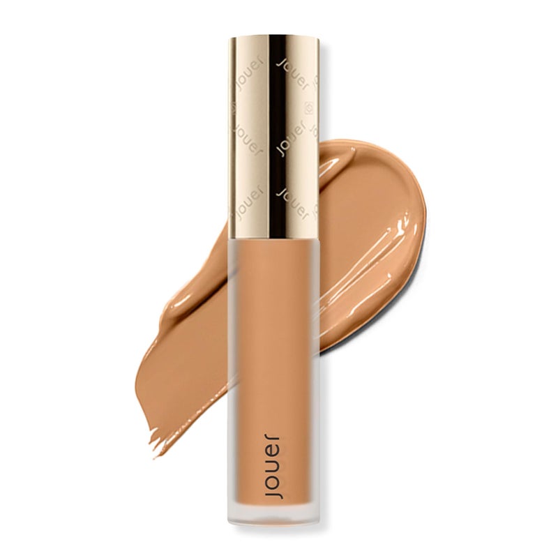 Jouer Essential High Coverage Liquid Concealer - Brightening Concealer - Color Corrector for Under Eye Dark Circles, Spot Coverage, and Eye Primer - Soft Matte Finish, Butterscotch - Image 1
