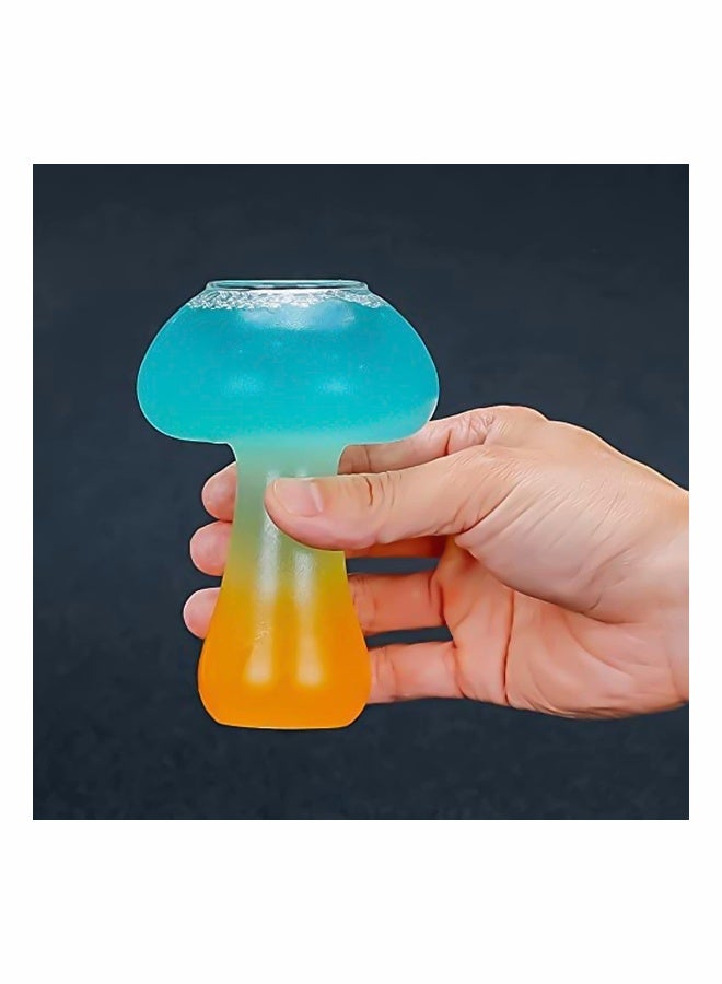 Creative Cocktail Glass Mushroom Design 250ml Cocktail Glass Set of 2, Novelty Drink Cup for KTV Bar Night Party (Mushroom) - Image 5