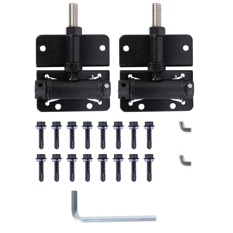 Self Closing Hinges for VinylWooden Door Easy to Install and Adjust Provides Smooth and Quiet Operation Heavy Duty Made Pack of 2Black