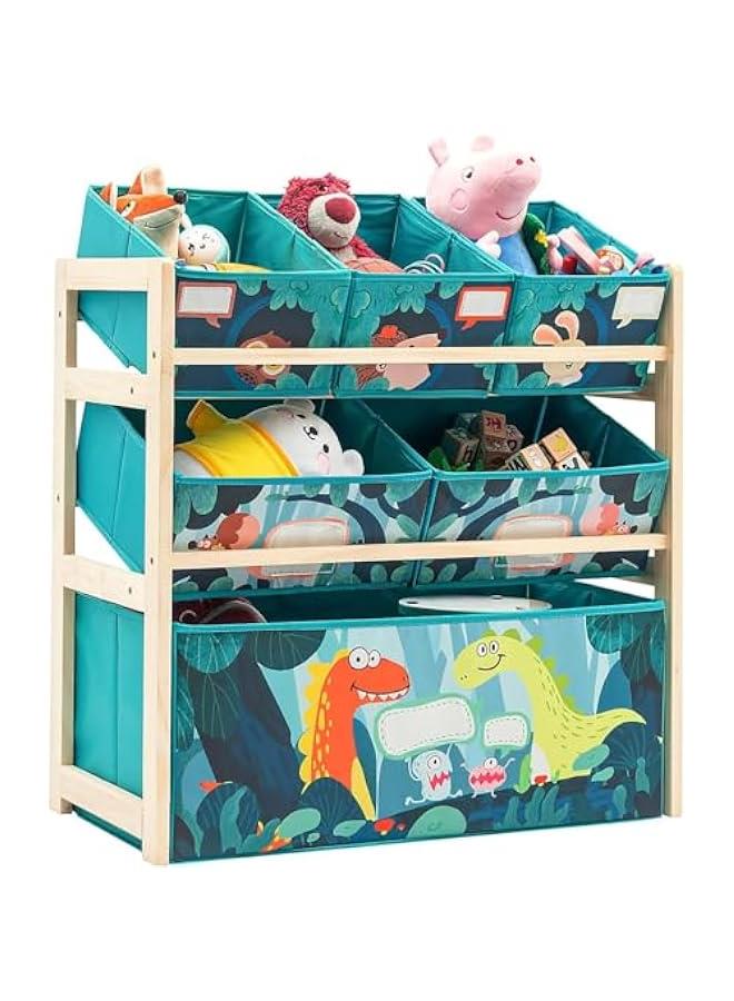 HOOKOR Kids Toy Organizer for Boys Girls, 6 Storage Bins Large Storage Capacity Best Toy Storage Solution for Playroom, Nursery  - Image 1
