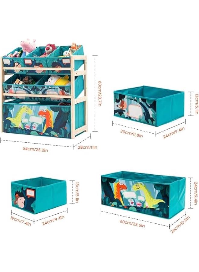 HOOKOR Kids Toy Organizer for Boys Girls, 6 Storage Bins Large Storage Capacity Best Toy Storage Solution for Playroom, Nursery  - Image 3