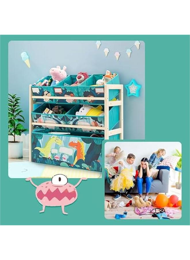 HOOKOR Kids Toy Organizer for Boys Girls, 6 Storage Bins Large Storage Capacity Best Toy Storage Solution for Playroom, Nursery  - Image 4