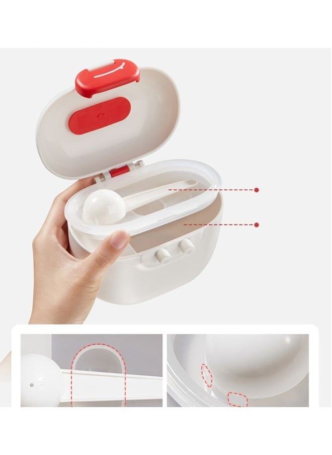 TEN-M JOURNEY Baby Formula Dispenser with Scoop and Leveler Portable Storage Formula Containers for Travel Non-Spill Smart Baby Milk Powder Formula Dispenser for Fruits Snacks Nuts BPA Free Red  - Image 4