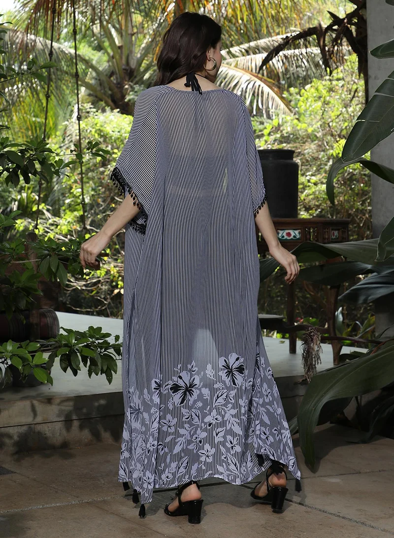 QISSA Women's Onyx Black Ethereal Bohemian Co-Ord Set