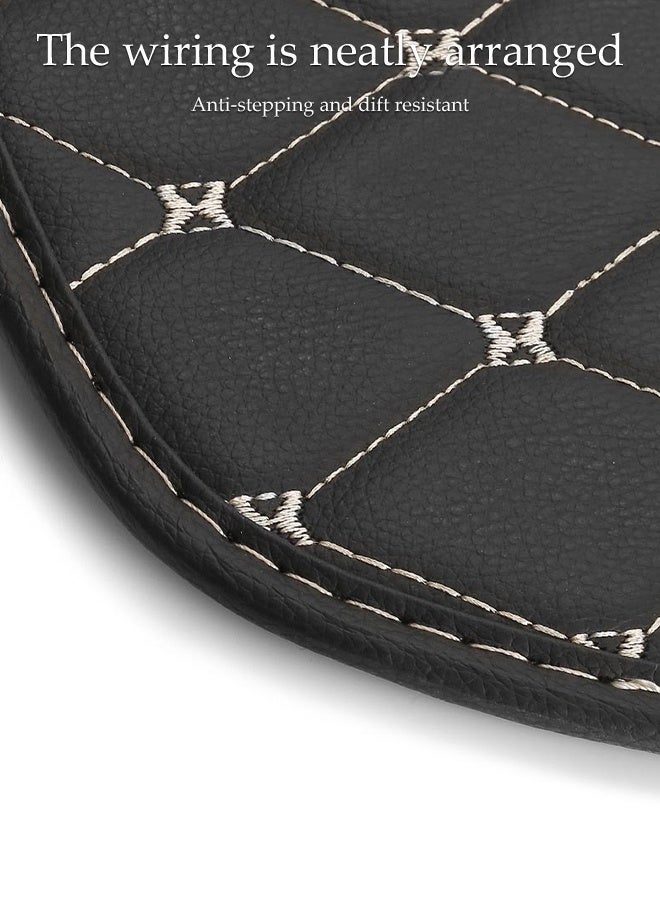 DUNISO 2 Pack Waterproof Car Kick Mats Backseat Protector ，Anti-slip Back Seat Cover  with Pockets，Leather  Accessories for Vehicles ,Easy To Clean Wear Resistant（Black) - Image 4