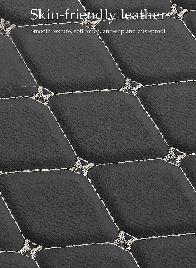 DUNISO 2 Pack Waterproof Car Kick Mats Backseat Protector ，Anti-slip Back Seat Cover  with Pockets，Leather  Accessories for Vehicles ,Easy To Clean Wear Resistant（Black) - Image 3