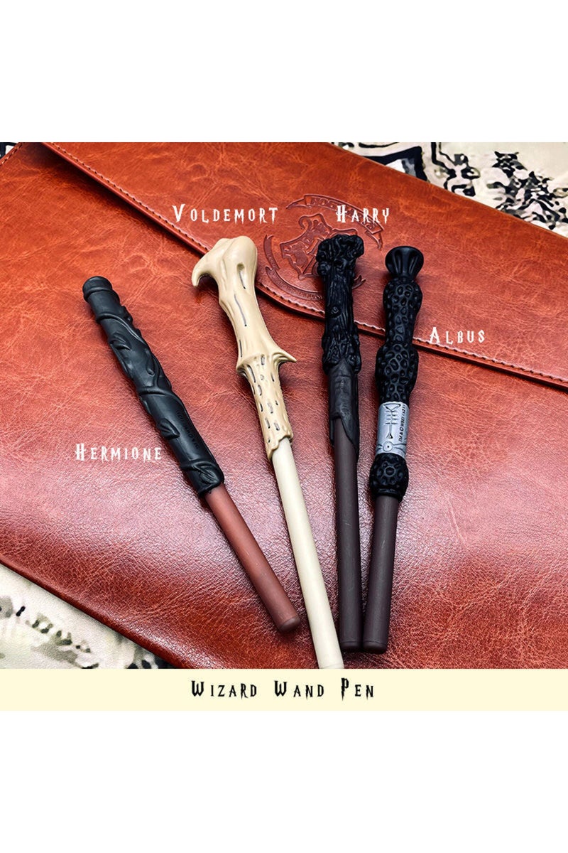 Four-Piece Set The Noble Collection H&P Wizarding World Wand Pens 4 Styles Ballpoint Pen Blue Writin