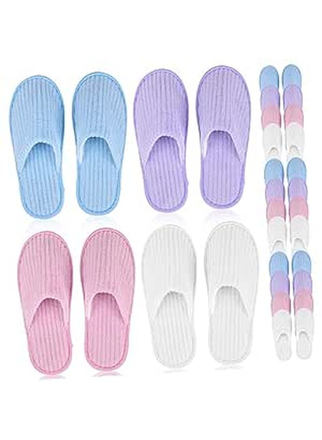 12 Pairs Disposable House Guest Slippers Non Woven For Hotel Wedding - Image 1