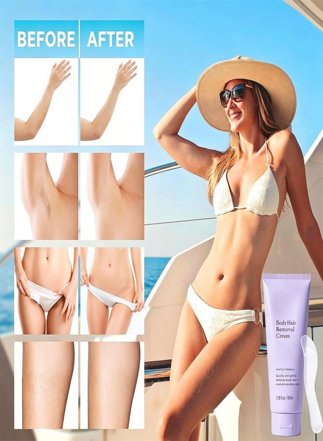 Loobexery Snatched Hair Removal Cream for Older Women, Painless Depilatory Cream for Sensitive Skin, Gentle Body Hair Remover for Arms, Legs, Underarms, Bikini Area, Non-Irritating Smooth (3.38 Fl Oz - Image 3