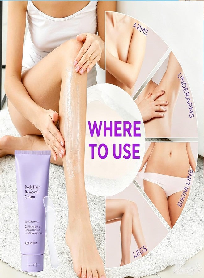 Loobexery Snatched Hair Removal Cream for Older Women, Painless Depilatory Cream for Sensitive Skin, Gentle Body Hair Remover for Arms, Legs, Underarms, Bikini Area, Non-Irritating Smooth (3.38 Fl Oz - Image 4