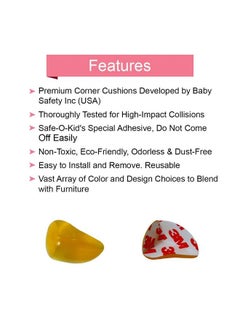 Safe-O-Kid Tear Drop Colorful Corner Caps Yellow Pack Of 16  - Image 3