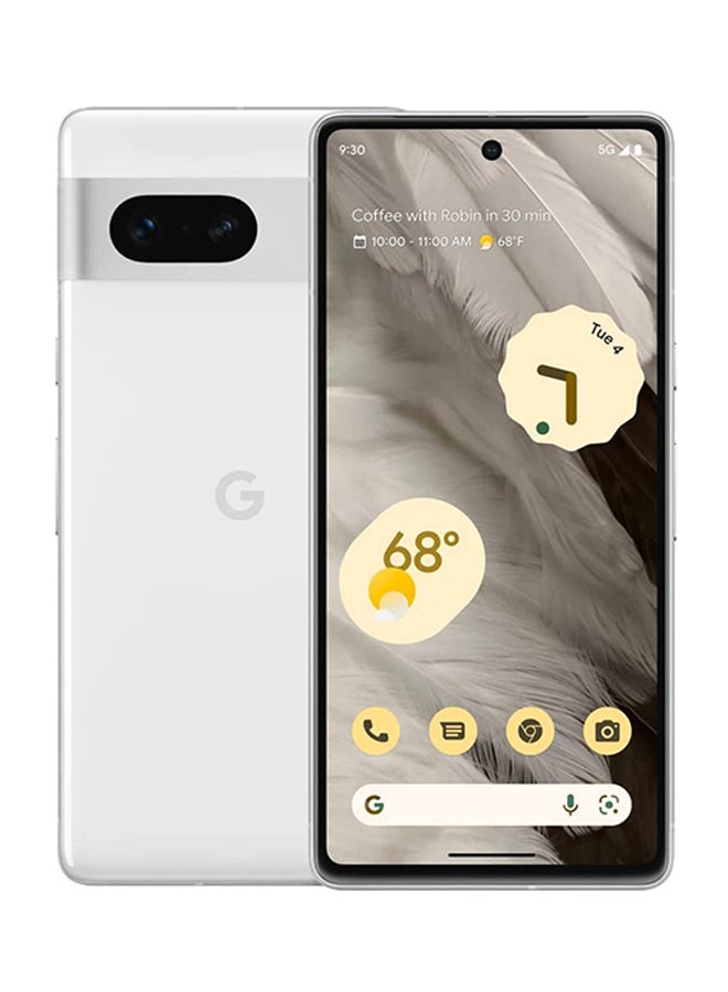 جوجل هاتف بكسل 7 بذاكرة رام 8 جيجابايت وذاكرة داخلية 128 جيجابايت ودعم لتقنية 5G بلونٍ ثلجي - الإصدار العالمي - Image 1