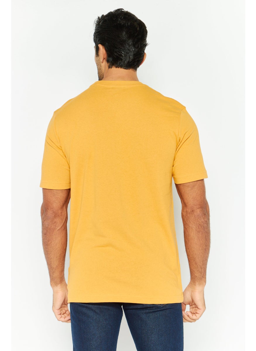 Men Crew Neck Short Sleeves Printed T-Shirt, Mustard Combo - pzsku/Z9D3845F70CA77FCFC50BZ/45/_/1738074242/5be3487a-4b9e-4e18-8e06-ecb0c486bed5