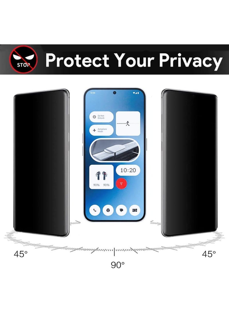 موز [2 Pack] Privacy Screen Protector for Nothing Phone 2a/2a Plus 5G, Anti-Spy 9H Tempered Glass, Full Coverage, Scratch Resistant,28 ° Full Screen Anti-peeping (Nothing Phone 2a/2a Plus 5G) - Image 5