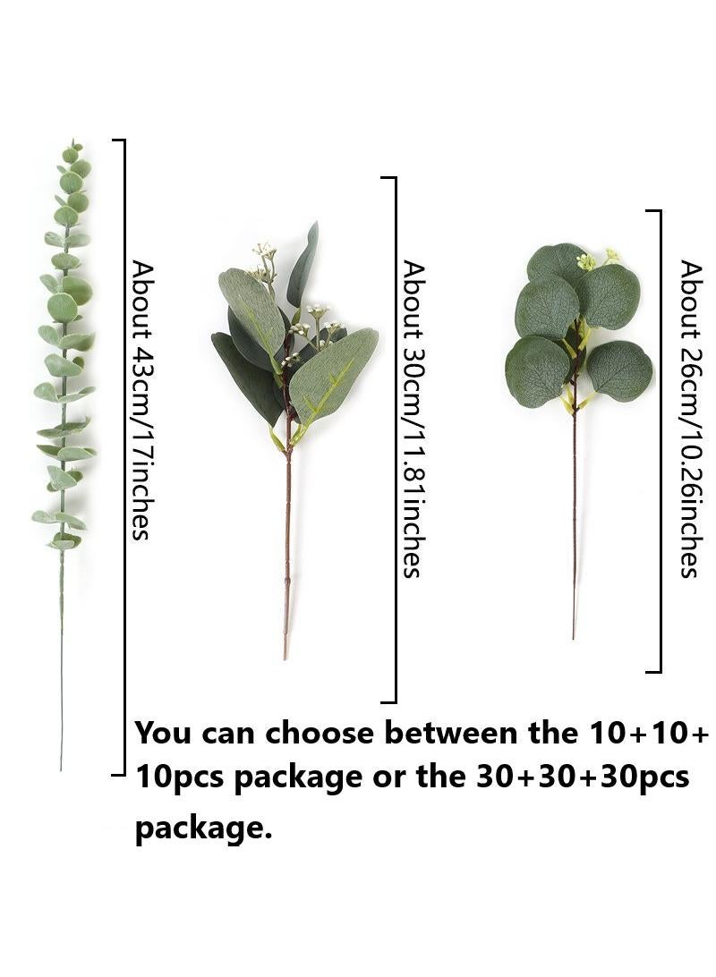 Generic Combination Of Eucalyptus Leaves Artificial Eucalyptus Trees Green Plants Money Leaf Eucalyptus Leaves Artificial Plants Flower Arrangement Home Decoration  - Image 1