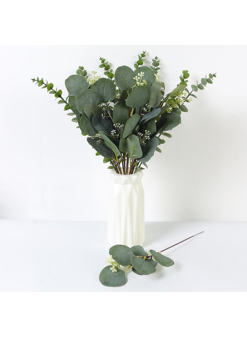 Generic Combination Of Eucalyptus Leaves Artificial Eucalyptus Trees Green Plants Money Leaf Eucalyptus Leaves Artificial Plants Flower Arrangement Home Decoration  - Image 4