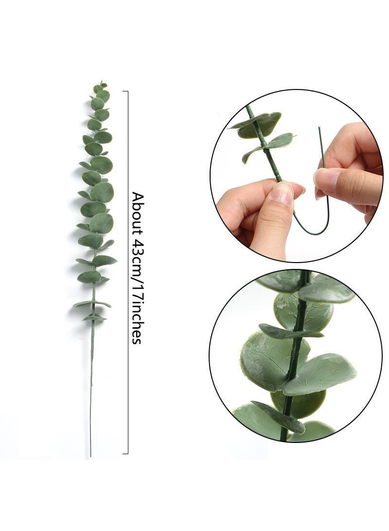 Generic Combination Of Eucalyptus Leaves Artificial Eucalyptus Trees Green Plants Money Leaf Eucalyptus Leaves Artificial Plants Flower Arrangement Home Decoration  - Image 2