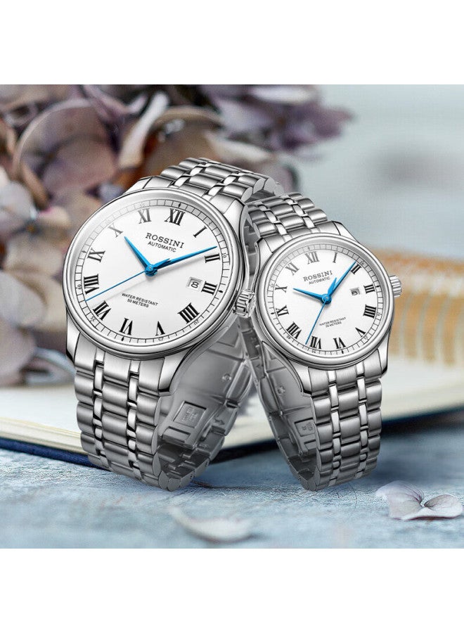 Rossini Mechanical Men's Watch Stainless Steel Band Couple's Watch Optional Women's Watch Birthday Christmas Valentine's Gift - Image 4