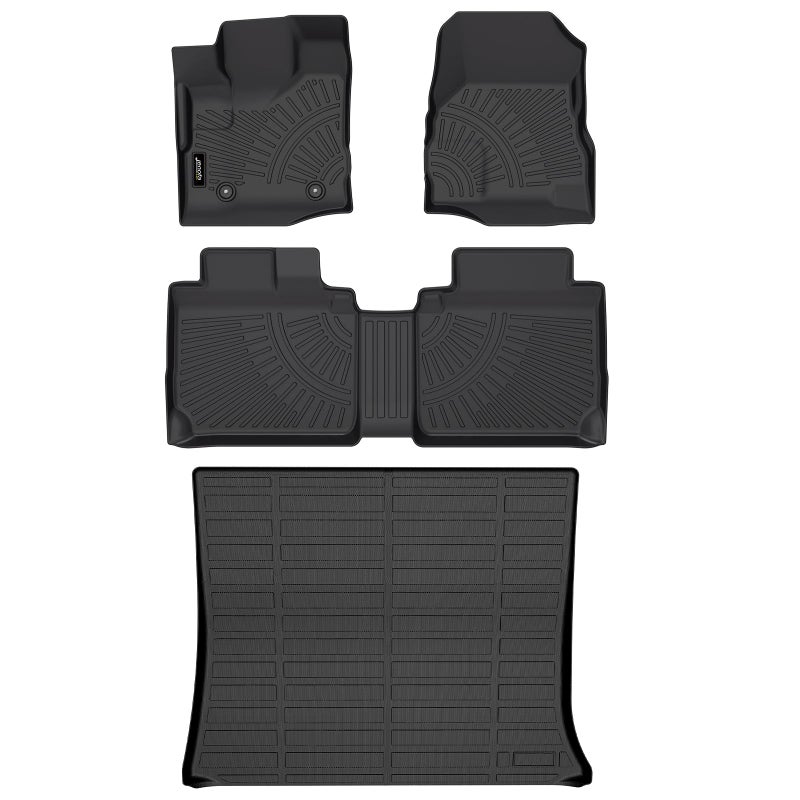 JenofaCar Floor Mats for Chevy Equinox 20122017 for GMC Terrain 20122017 All Weather Floor Mats Cargo Mat Full Set Car Mat for Equinox Set Floor Liners Accessories Black