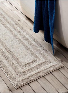 Eddie Bauer Eddie Bauer - Bathroom Rug Runner, Soft Tufted Cotton Bathroom Decor, Super Absorbent & Quick Dry (Logan Light Grey, 60" x 22")  - Image 2