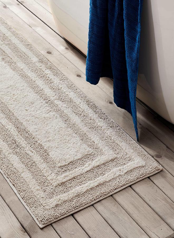 Eddie Bauer Eddie Bauer - Bathroom Rug Runner, Soft Tufted Cotton Bathroom Decor, Super Absorbent & Quick Dry (Logan Light Grey, 60" x 22") - Image 2