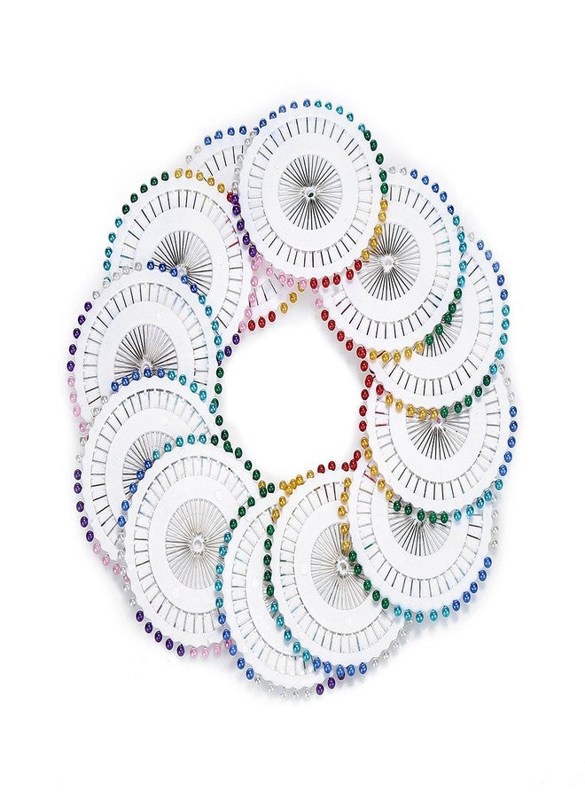 DECORA 480 Pieces Multicolor Sewing Pins Straight Quilting Pearl Head Pins for Christmas and Other Crafts Making - Image 2