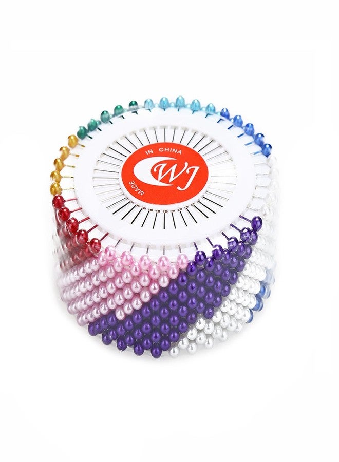 DECORA 480 Pieces Multicolor Sewing Pins Straight Quilting Pearl Head Pins for Christmas and Other Crafts Making - Image 1