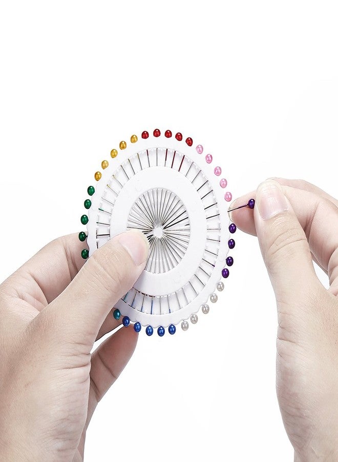 DECORA 480 Pieces Multicolor Sewing Pins Straight Quilting Pearl Head Pins for Christmas and Other Crafts Making - Image 3