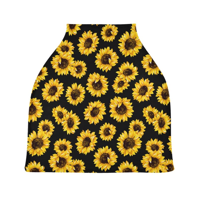 Bolaz Nursing Cover, Breastfeeding Soft Carseat Canopy Sunflower Multi Use for Baby Car Seat Covers Canopy Shopping Cart Cover Scarf Light Blanket Stroller Cover - Image 2