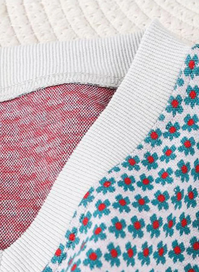 Take Two  Girls Floral Jacquard Knit Sweater Vest for Women | Best Price UAE
